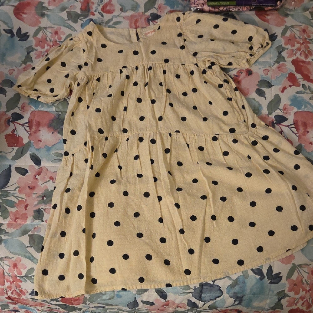 Cat & Jack Yellow Polka Dot Dress